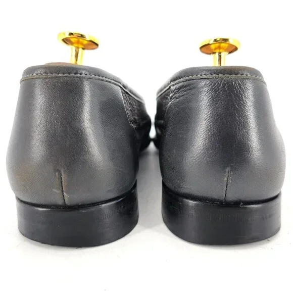 Avventura Exotic Gray Grey Ostrich Leather Dress Shoes Men Size 9.5M Moc Loafers - Picture 5 of 12